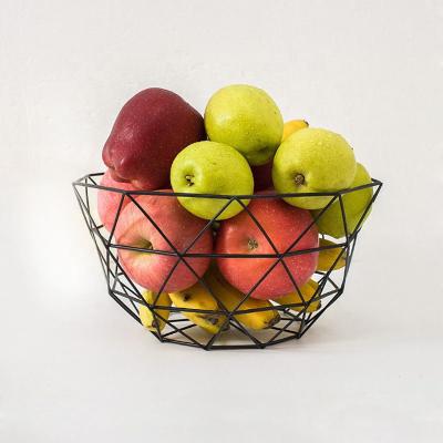 China 2019 Stylish Fruit Bowl Stocked Metal Wire Fruit Basket Decorative Home Business Idea Storage for sale