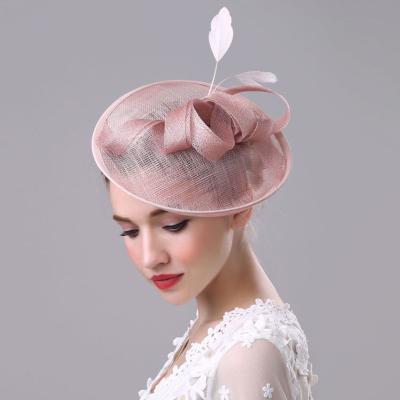 China Fashionable Wedding Women Hair Clip Parties And Costumes Fascinator Hat 25cm for sale