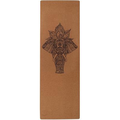 China Eco Friendly Custom Cork Yoga Mat Natural Rubber Back &Amp; High Quality 100% Cork Surface for sale