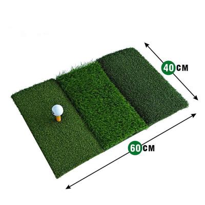 China 3 Foldable 1 Multifunctional Foldable Portable Indoor Desk and Outdoor Golf Swing/Cutting Practice Mat for sale