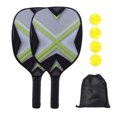 China Fiberglass Pickleball Paddles Set SSP008, with 2 Rackets 4 Balls, Professional, Classic and Durable for sale