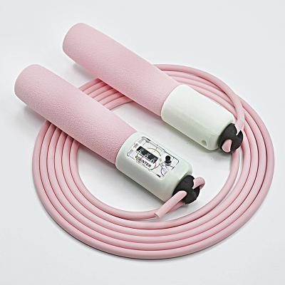 China PVC Rise Adjustable Length Electronic Digital Fitness Jumping High Speed ​​Count Jump Rope for sale