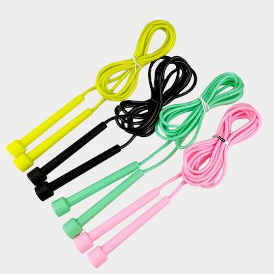 China Hot Sale PVC Non Slip Handle Light Weight PVC Jump Ropes Jump Ropes For All Ages for sale