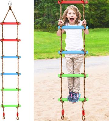 China Outdoor Play 6.6ft Climbing Rope Ladder for Kids, Climbing Ladder Arming Rope Ladder for Indoor Play Set and Outdoor Treehouse, Playground for sale