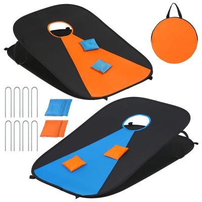 China Cloth Outdoor Game Set Folding Bean Bag Set Portable Cornhole Boards Bean Bag Yard Toss Game Sports Corn Hole for sale