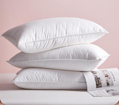 China Customized Viable Home White Goose Feather Down Pillow Hotel Cushion Pillow Inner Insert for sale