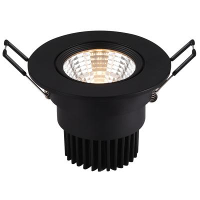 China Direction 7W 6000K Black Adjustable Light Case LED Downlight Driverless for sale