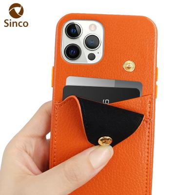 China Wholesale Luxury Genuine Leather Anti-drop Cell Phone Case Full Wrapped Hard PC Case For iPhone 12 Pro Max for sale