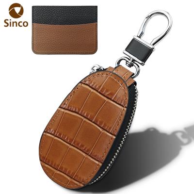 China Luxury Fashion Crocodile Grain Leather Car Key Case Protection Shockproof Cover For Prius for sale