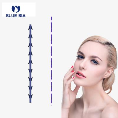 China Remove Face Bio Face Lifting Wrinkle Lifter Skin Lifter Thread 23G*60Mm Blunt Barbed Anti Aging Blue Collagen Fios De Pdo Fishhook Tooth Lifter for sale