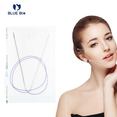 China Remove Wrinkle Sterile Facial Absorbable Thread Lift Eye Wrinkle Filler Tighten Burr Tooth Needle PDO Double Thread for sale