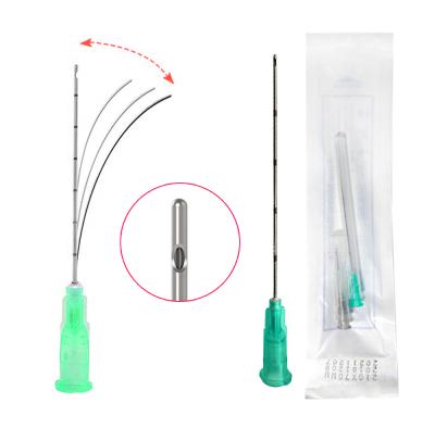 China Micro injection spa treatments needles 25gx50mm blunt tip mesotherapy cannula for fillers for sale