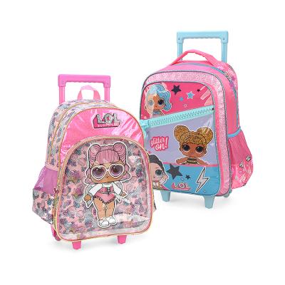 China Other Custom Fashion Cartoon Girls Sellable Cute Kids Travel School Trolley Backpack Bag for sale