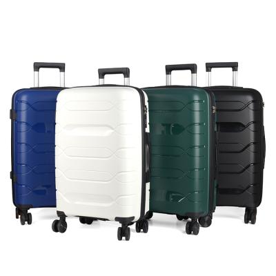 China Lowest PP Rate Colorful Hard Case Trolley Designer PP Travel On Sale Luggage Bags for sale