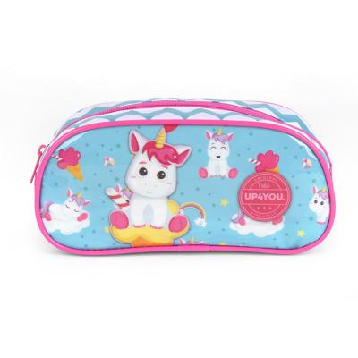 China Wholesale Durable Cheap Cartoon Animal Children Kids School Stationery Pen Bags Pencil Cases for sale