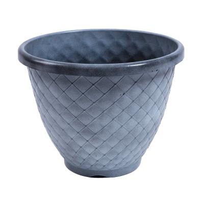 China Wholesale cheap fashion diamond decorative stripe 11inch CLASSIC 13 inch garden flower pot for sale