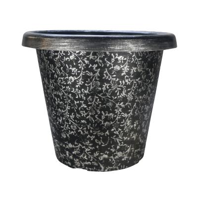 China CLASSIC printing high quality retro flower seedling factory direct selling 15 inch garden plastic flower pot for sale