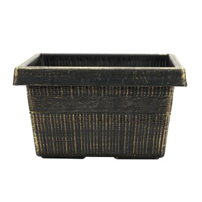 China American Retro Style Modern Eco-friendly Durable Square Excellent Quality Decoration Plastic Flower Pot for sale