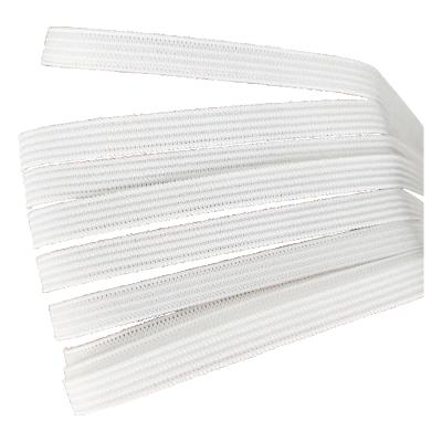 China Skin Sensitization Elastic Test Skin White Flat 7.5mm Elastic Belt For Cup Mask for sale