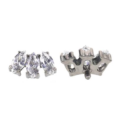 China CLASSIC China Manufacturer Prong Setting Titanium Dermal Anchor Tops Body Piercing Jewelry for sale