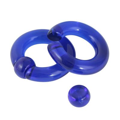 China 5mm 6mm 8mm Captive Ring Ball Size Eco-friendly Closure Ball Bcr With Crystal for sale