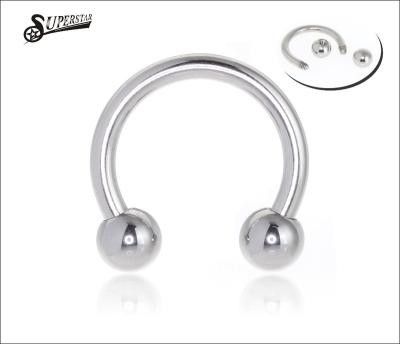 China High Quality Stainless Steel Horseshoe Shape Anodized Clicker Ring Nose Septum Piercing Body Jewelry for sale