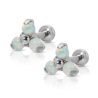 China Labret Body Jewelry Wholesale CLASSIC Titanium Opal Piercing for sale