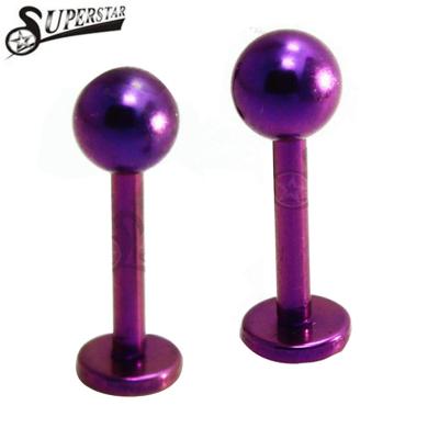 China CLASSIQUE 14 G 316L Stainless Steel Labret with Ball Top for sale