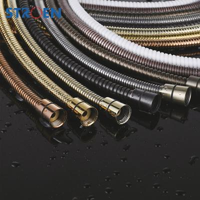 China Modern Zirconium Gold Bathroom Shower Head Shower Hose With Stainless Steel Hardware for sale