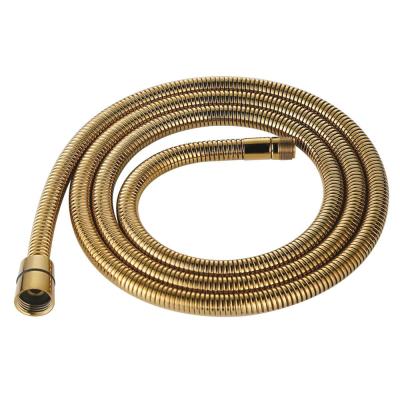 China Modern QiangYing Pull Out Shower Titanium Tube Flexible Kitchen Gold Stainless Steel High Density Hose for sale