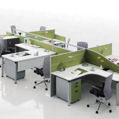 中国 modular office furniture staff workstation and partition with screen 販売のため