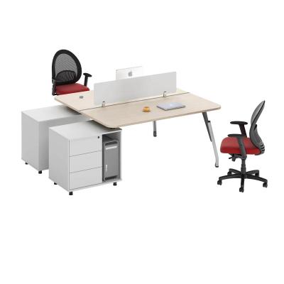 中国 Office furniture cheap modern melamine office workstation desk staff desk 2 person 販売のため