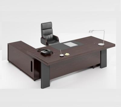 China Office Furniture L Shape Executive Desk Classic Walnut Wood L shape Small Executive Director Desk for sale