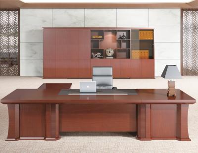 China CEO I shape luxury excutive desk offic computer table classic traditional wooden manager boss office desks à venda