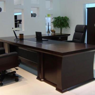 China High End Modern General Manager Wood Veneer Luxury Office Furniture Smart Executive Office Desk Furniture à venda