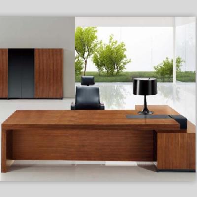 China Modern L Shape Executive Desk Solid Wood Office Furniture Ceo Working Table Te koop