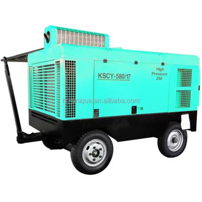 China Lubricated Portable Driven Air Compressor Diesel Engine KSCY-550 Air Screw Compressor For Sale for sale