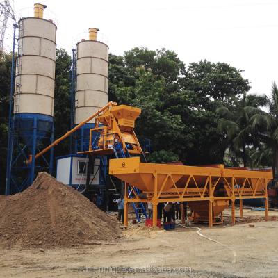 China Construction Projects 2 Silo Fixed Plant Hopper Concrete Batching Plant for sale