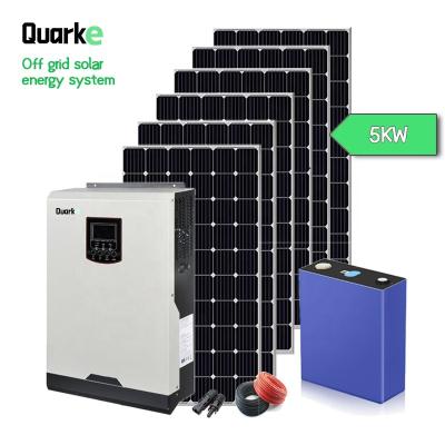 China QUARKE Home Solar System 5KW Off Grid Solar Power System For Home With IP68 MC4 Connector for sale