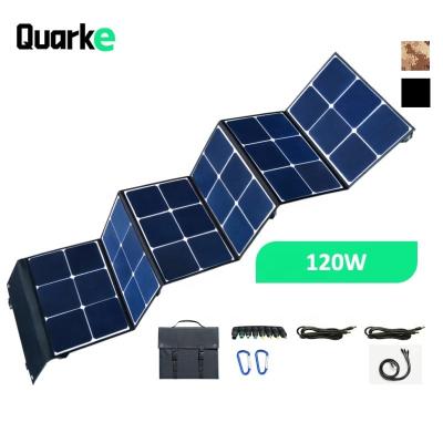 China Sunpower Solar Panel + Water Proof Fabric Solar Panels Best in the World 120W Foldable Portable Solar Panels with 22.6% Efficient Solar Size Conversion for sale