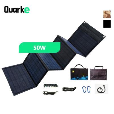 China Cloth+PET+EVA+High Conversion Rate Chip Free Accessories Popular 50W Solar Panels Waterproof Foldable Packages For Outdoor Enjoyment for sale