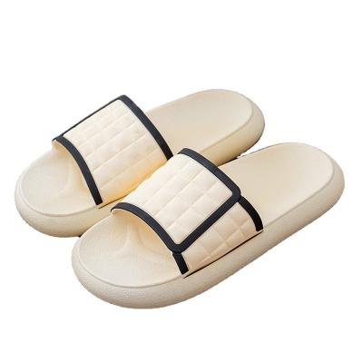 China Wholesale fashion trend female black and white plaid summer thick bottom slippers for women designer slipper for sale