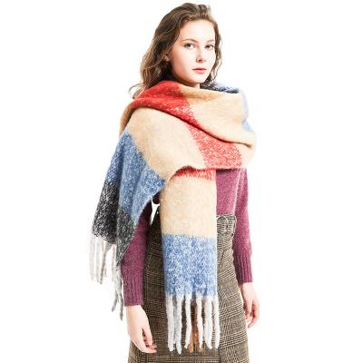 China Wholesale Fashion Soft Soft 2021 Luxury Pashmina Warm Scarf Other Scarves For Women Cashmere Winter Plaid Winter Scarf And Shawls for sale