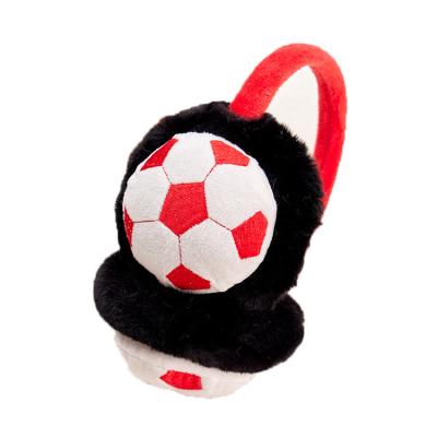 China Wholesale Ear Warmer Cartoon Outdoor Fluffy Earmuffs Cycling Winter Ear Warmer Earmuffs For Boy Adjustable Football Fluffy Earmuffs for sale