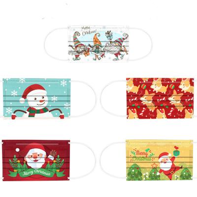 China Wholesale Disposable Kids Face Masks Christmas Santa Masks Protective Adults Against Pollution Kids Party Mask for sale