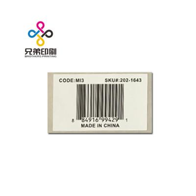 China Supermarket Scale Label Printing Vinyl Barcode Sticker Waterproof Customized Self Adhesive Printing for sale