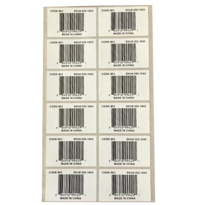 China Waterproof Barcode Paper Sticker Custom Label Labeled Print With Barcode for sale