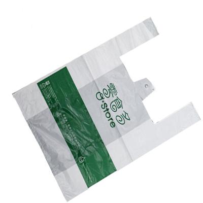 China disposable PE material plastic bags with handle for food customizable logo supplier in china for sale