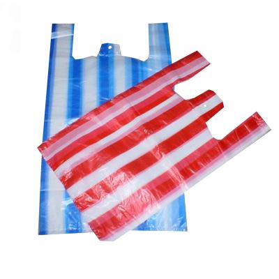 China disposable PE material plastic handle bags for fruit supermarket customizable logo supplier in china for sale