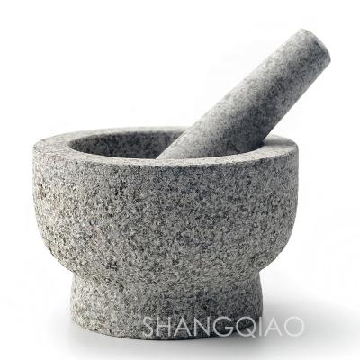 China Viable Amazon Hot Sale Kitchen Use 2 Cup 6 Inch Grinder Bowl Natural Granite Mortar And Pestle for sale